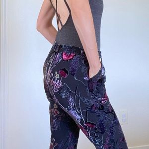 Haute Hippie Vintage Velvet burnout silk joggers